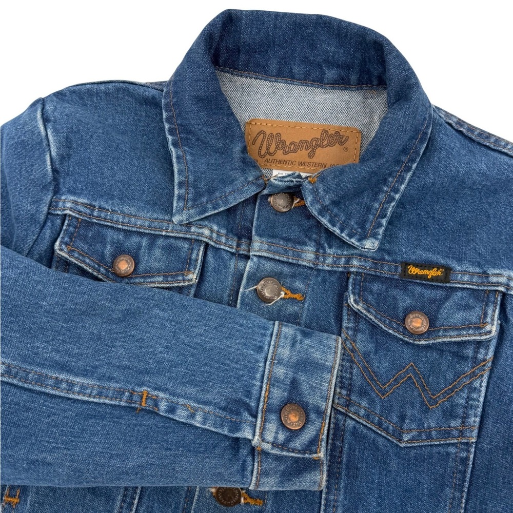 Wrangler Denim Trucker Jacket Womens Medium Blue Western 84145MI XWS-A112-003